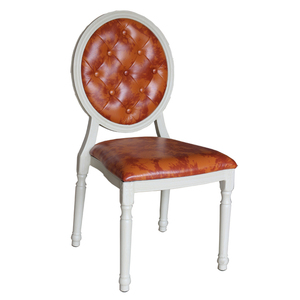Chaise de salle à manger, de hall ou de mariage, design rond avec cadre en métal, de bonne qualité et à prix abordable - Product Image 4