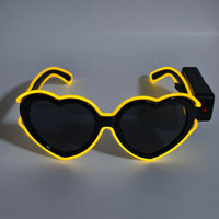 Feiertagsparty Herzförmige Leuchtende Mehrfarbige Batteriebetriebene Erwachsenen-Brille Halloween Weihnachten & Neujahr LED Leuchtend