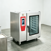 Premium Langlebiger Touchscreen 6-Pfannen Gewerbegerät mit Variabler Luftgeschwindigkeit für Bäckerei Kantine Küche Kombi-Ofen