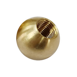 Sólido decorativo mano giro bola esférica forma amarillo Metal manijas bolas tuercas latón mango bolas - Product Image 3