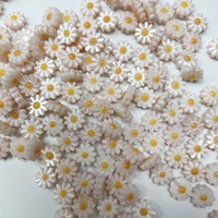Perles de marguerites blanches coupées à trous, 8mm, coquillage de marguerites, de fleurs, bijoux naturels, pour femmes