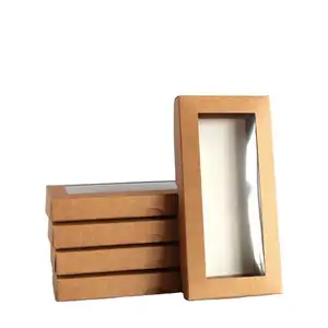 Hot Sale Product Gift Fashion Accessories Candy Small Box Packaging PVC Window Mini Kraft Paper Box