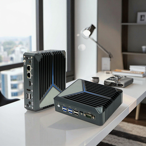 Atacado Dual 4K HD J6412 Fanless mini PC <span class=keywords><strong>desktop</strong></span> computador 6USB 2LAN x86 portátil mini computador - Product Image 1
