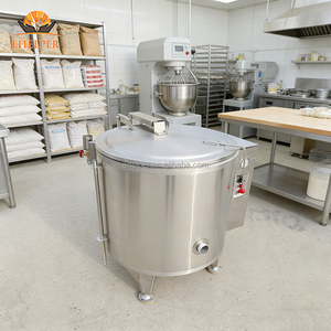 Marmite de cuisson verticale 100-600L en acier inoxydable SUS304 avec enveloppe chauffante |   Options de chauffage électrique/à gaz/à vapeur pour la transformation alimentaire - Product Image 2