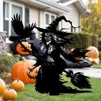 Ornamen Taman Lintas Batas, Seni Kandang Ayam, Akrilik Cetak UV, Papan Dekorasi Halloween Buatan Cina
