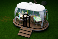 Dôme de glamping transparent moderne et abordable en polycarbonate pour événements en plein air