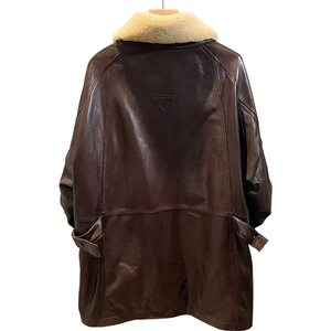 Weshallo Manteau d'hiver en cuir de mouton véritable chaud pour femmes Veste <span class=keywords><strong>mi</strong></span>-<span class=keywords><strong>longue</strong></span> en cuir de duvet d'oie avec col en fourrure de laine - Product Image 2