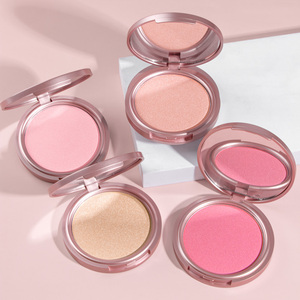 Poudre illuminatrice pressée pour le visage avec logo personnalisé en gros, 8 couleurs, paillettes roses, maquillage avec poudre illuminatrice personnalisée - Product Image 5