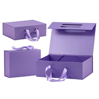 Boîte cadeau magnétique personnalisée de luxe avec logo, impression numérique, revêtement UV, laminage mat, ruban rigide