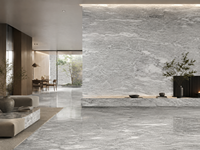Dalles de marbre gris crépuscule pour revêtements de sol, panneaux muraux de douche, comptoirs de bar, escaliers, meubles de rangement en pierre et carreaux découpés sur mesure
