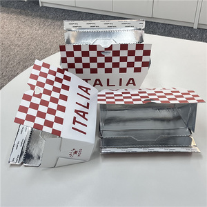 Contenedores de <span class=keywords><strong>comida</strong></span> forrados de lámina <span class=keywords><strong>a</strong></span> cuadros italianos clásicos personalizados, desechables, portátiles, con bloqueo térmico, para restaurantes, <span class=keywords><strong>catering</strong></span>, entrega - Product Image 2