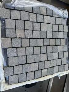 बाहरी ग्रेनाइट टाइलें 2 सेमी पैवर्स बाहरी मंजिल के लिए मेष पैटर्न के साथ ग्रेनाइट पत्थर की पैकिंग कार - Product Image 5