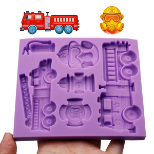 Molde de Silicona para Fondant de Bombero, Ecológico, de 2 Piezas, Rectangular, para Decoración de Pasteles, Cupcakes y Postres - Product Image 5