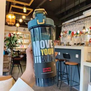 סיטונאי דליפת הוכחת 800ml BPA משלוח חדר כושר ספורט בלנדרים מיוחד עיצוב חלבון שאכר בקבוק עם קש ולהעיף למעלה - Product Image 6