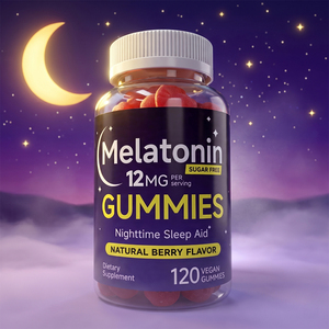 Gummies véganes à la mélatonine de marque privée, complément alimentaire naturel pour le sommeil aux baies - Product Image 3