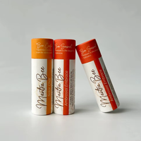 Tube en papier kraft pour baume à lèvres, emballage cosmétique vide de 5 g, fait main, écologique, 100 % biodégradable et recyclable, pour rouge à lèvres à poussoir