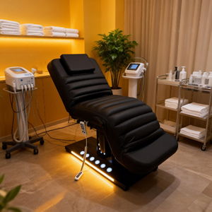 Table de massage électrique à 3 moteurs avec commande au pied, <span class=keywords><strong>lit</strong></span> SPA pour soins du visage et extensions de cils - Product Image 2