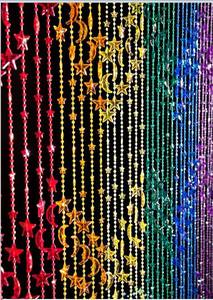 ม่านประตูประดับลูกปัดรูปดวงจันทร์และดวงดาวเรืองแสงในที่มืด สำหรับตกแต่งบ้าน - Product Image 3