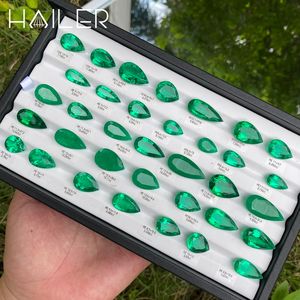 Émeraudes de Colombie cultivées en laboratoire hydrothermal avec inclusions Pierres en vrac coupées en poire <span class=keywords><strong>Prix</strong></span> du <span class=keywords><strong>gramme</strong></span> d'émeraude verte - Product Image 6