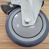 Roues PU TPU de haute qualité pour lits d'hôpitaux médicaux Roues pivotantes robustes 5in 125mm