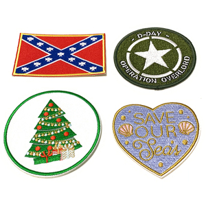 Parche de bandera estadounidense de país personalizado de fábrica bordado de hierro en coser insignia bordado parches de bandera - Product Image 6
