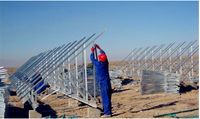 SOEASY Système de montage au sol solaire en aluminium en gros, kit complet avec rail inclinable fixe et poteau de fixation pour support photovoltaïque en terrain ouvert OEM