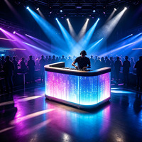 Mur vidéo LED portable incurvé P2 P1.86 P2.5 pour stand de DJ, façade de magasin, club, exposition