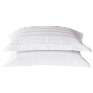 Bán Buôn 100% Bông Khách Sạn Bộ Sưu Tập Trắng Sọc 4-Mảnh Bộ Đồ Giường Duy Nhất Thiết Lập Bao Gồm Gối Tấm Ga Giường Duvet Cover 400TC - Product Image 4