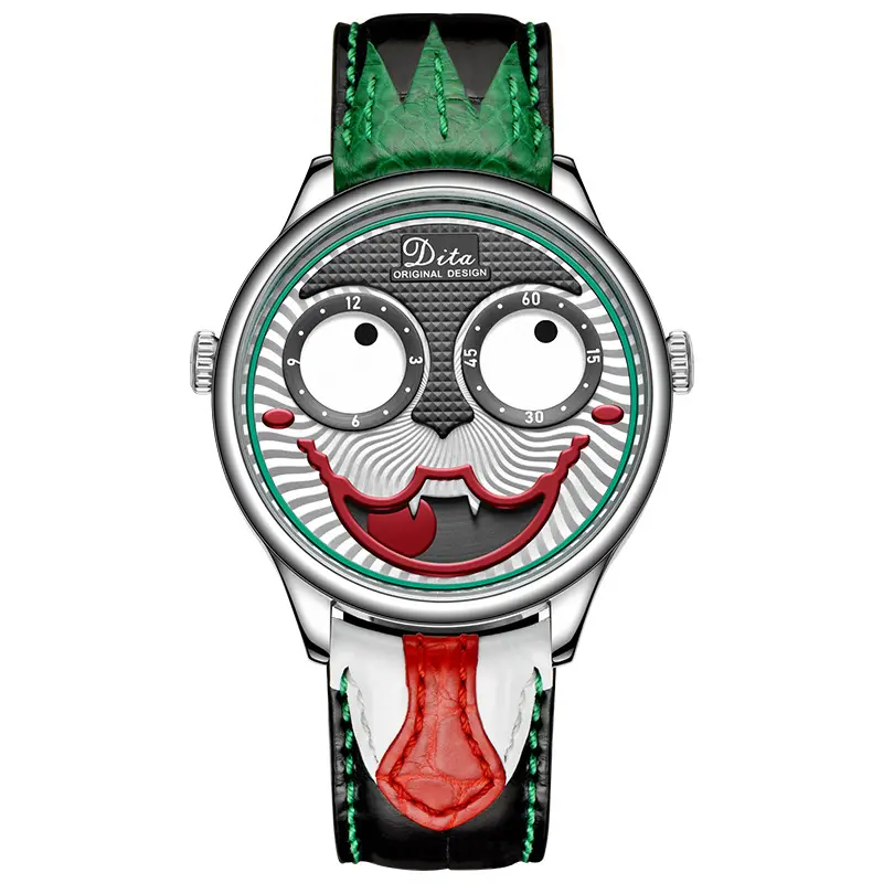 Crocodile Leather Strap Green Design Mens Limited Edition Designer Russian Watch