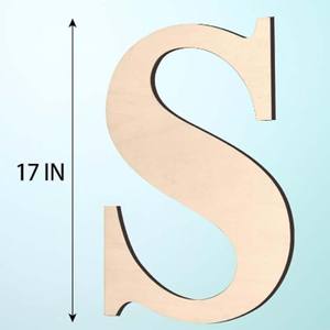 Madera contrachapada sin terminar Letra cortada con láser <span class=keywords><strong>Letras</strong></span> de pared grande Letra del alfabeto de madera - Product Image 3