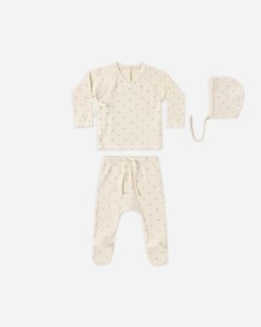 Conjunto de Ropa de Bebé de 3 Piezas: Pantalones Ligeros de Verano con Volantes de Ganchillo y Cordón, Cierre de Cinturón y Diseño Sólido Tipo Waffle para Recién Nacidos - Product Image 3