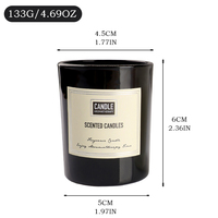 Venta al por mayor de lujo 50gSoy cera vela perfumada recuerdo esmerilado transparente romántico boda decoración regalo vela perfumada con caja