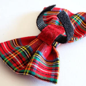 Bestseller Umweltfreundliches Modisches Rotes Tartan-Kariertes Hundehalsband mit Fliege aus Cord-Material für Katzen & Hunde Halloween/Weihnachten - Product Image 3