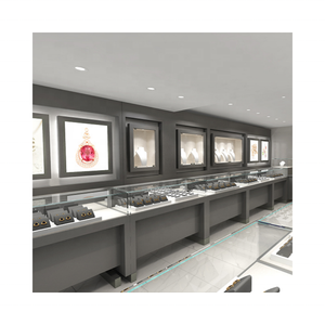 Comptoir de vente au détail en acier inoxydable pour centre commercial, vitrine de bijouterie en verre, rangement étanche et robuste - Product Image 3