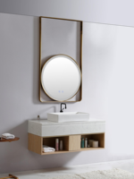 Meuble-lavabo mural en PVC de luxe pour petites salles de bain, fournisseur chinois