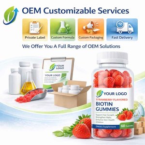 <span class=keywords><strong>Gummies</strong></span> de biotine à la fraise en gros sous marque privée pour la croissance des <span class=keywords><strong>cheveux</strong></span>, le renforcement des ongles, le soutien immunitaire pour enfants et adultes, OEM ODM personnalisé - Product Image 6