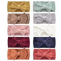 Ensemble de bandeaux pour bébé les plus vendus – Accessoires capillaires en tissu imprimé, élastiques et très extensibles, avec nœuds désordonnés colorés
