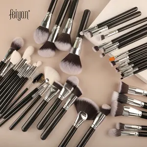 HMU Makeup Supplier 40pcs Brush Set High Quality Vegan Cruelty Free Custom Logo Professional Private Label Luxury Makeup Brushes