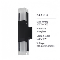Luminaire mural extérieur décoratif en aluminium cylindrique, étanche, douille GU10/E27, diffuseur en polycarbonate, finition noir mat, 2700K chaud