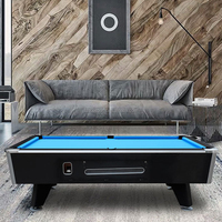 Table de billard 9 boules de style britannique de 8 pieds, à monnayeur, pour snooker et billard, pour la maison, la famille, le bureau, qualité tournoi, plateau en ardoise et MDF, vente en gros