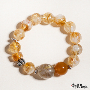 Pulsera de Cuentas de Cristal de Citrino Natural, Atrae la Riqueza y la Fortuna, Regalo Moderno para Mujer - Product Image 5