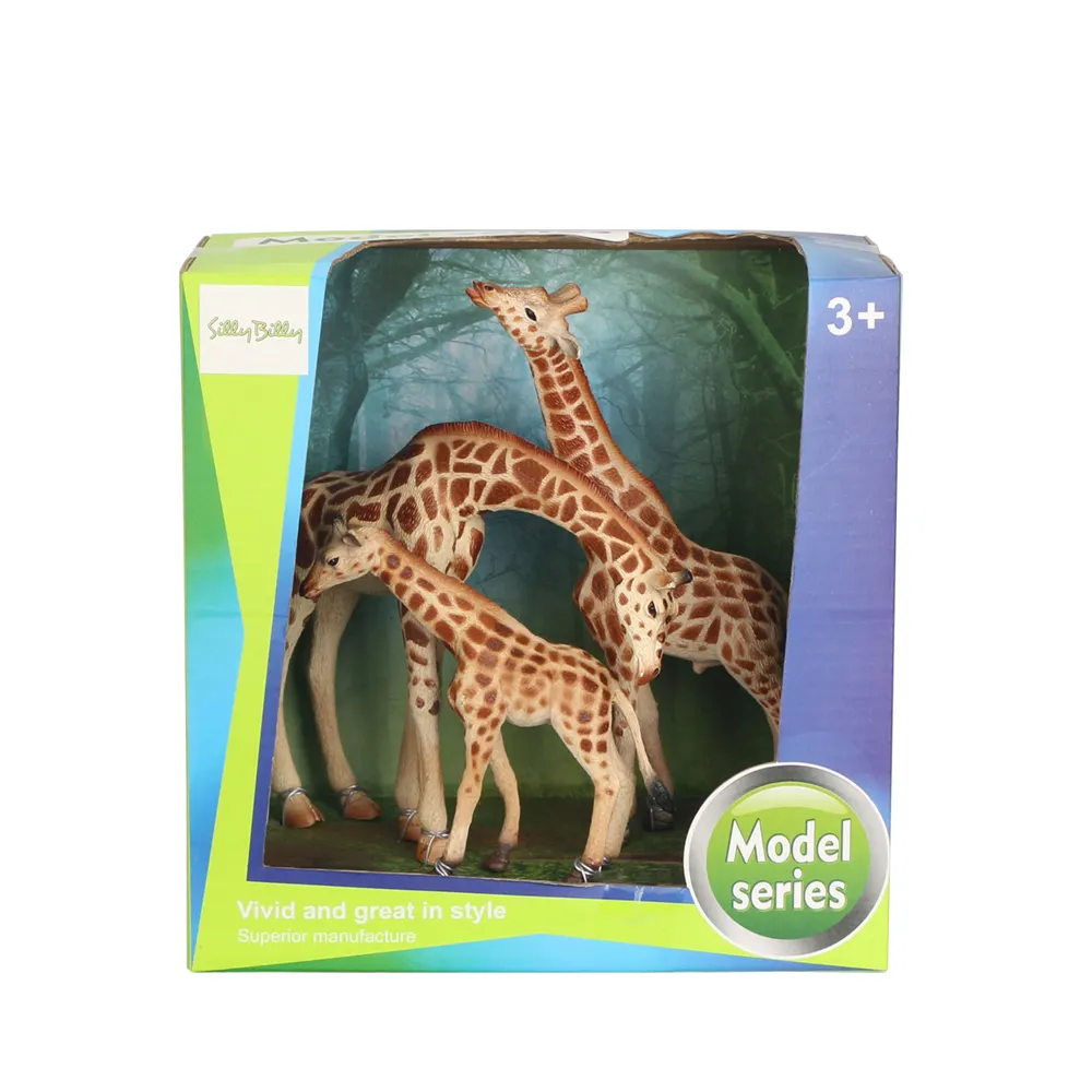 3種類キリンモデルプラスチック動物園動物のおもちゃ