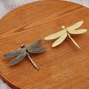 Elegante Figura de Libélula de Latón con Galvanoplastia, Impresión Tipográfica, Estatua Metálica 3D, Decoración Feng Shui para Escritorio, Artículo Coleccionable - Product Image 1