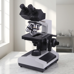 Moniteur de pression sanguine médicale et médicale d'hôpital XSZ-N107 Microscope biologique binoculaire de coulée d'aluminium Double couche mécanique - Product Image 2