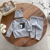 Ensemble Bébé Garçon Angou RTS 6M-3Y – Pull, Pantalon et Faux Blouson à Motifs de Dessins Animés pour Enfants