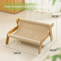 Chat grattoir inclinable canapé hamac en bois meulage griffe coussin animal-partagé planche à gratter chat lit pour chats