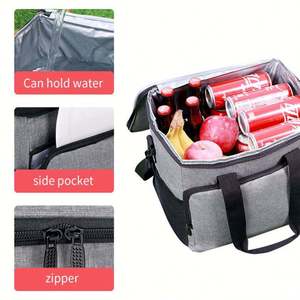 Thermal Bag Custom Logo with Soft Shoulder Strap Insulated for Office Travel Picnic 600D Oxford Cooler Box Tote Lunch Cooler Bag - Product Image 2