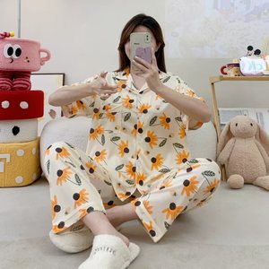 <span class=keywords><strong>Pijamas</strong></span> de mujer <span class=keywords><strong>baratos</strong></span> con botones, conjunto de 2 piezas, ropa de dormir suave con solapa, manga corta, pantalón largo, cuello vuelto, ropa de casa, venta <span class=keywords><strong>al</strong></span> <span class=keywords><strong>por</strong></span> <span class=keywords><strong>mayor</strong></span> - Product Image 1