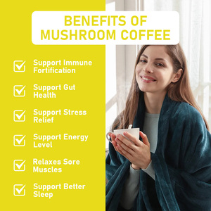 Oem Mushroom Coffee Powder Support Custom Reishi Mushroom <b>Supplement</b> Mushroom Improves Focus Alertness Coffee - Product Image 3