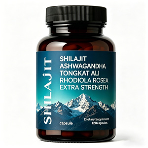 Cápsulas OEM Premium Extra Strength de Shilajit, Ashwagandha, Tongkat Ali y Rhodiola Rosea, Mezcla Herbal Natural, <span class=keywords><strong>Adaptógeno</strong></span> Energético e Inmunitario - Product Image 6